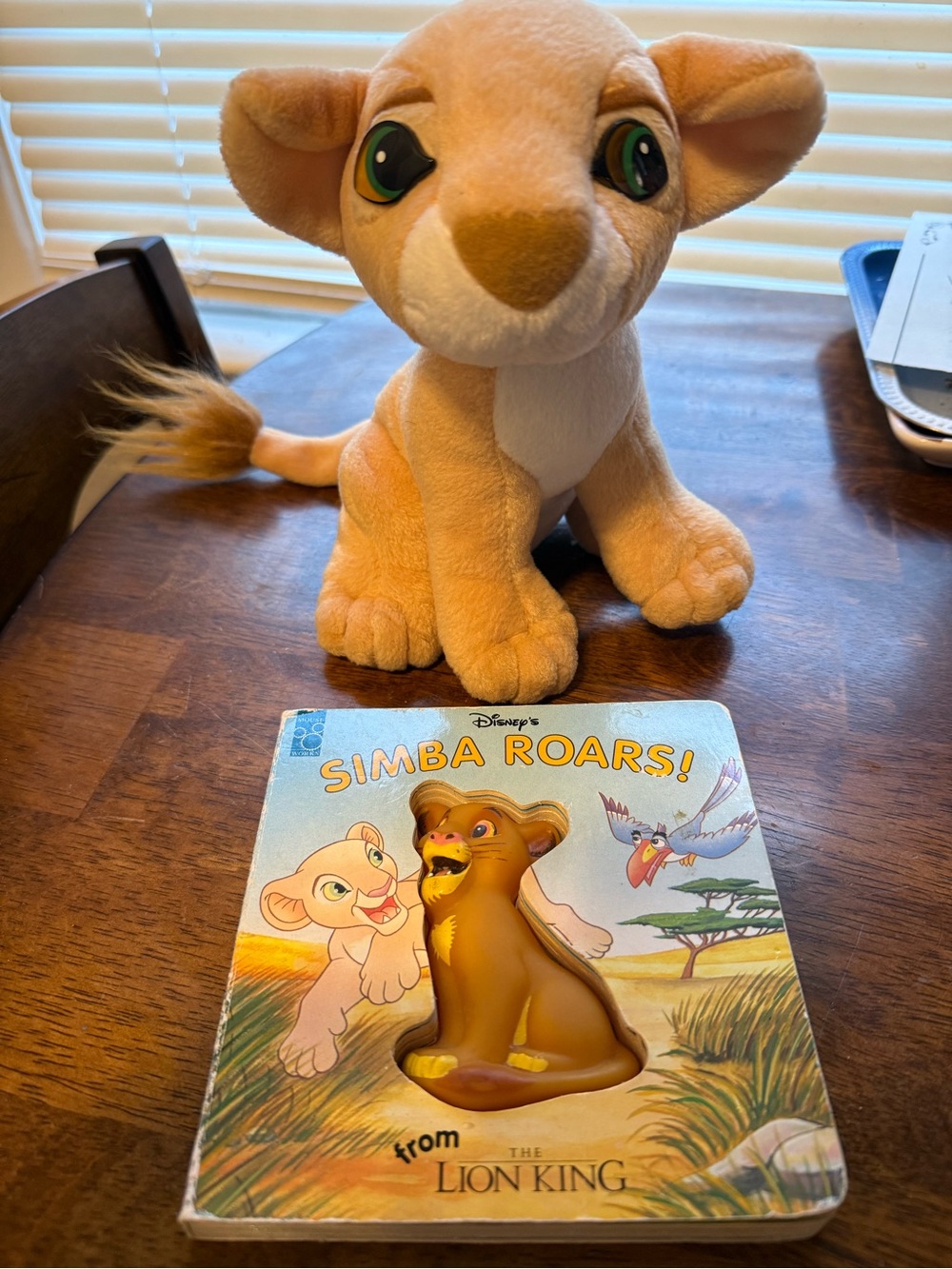 Disney The Lion King Simba Roars! Nala Plush and Board Book Set - Light Tan